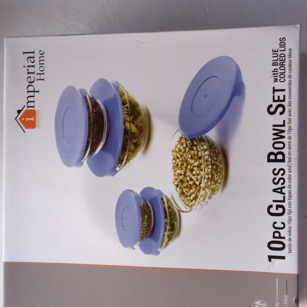 Glass Bowl Set w/lids